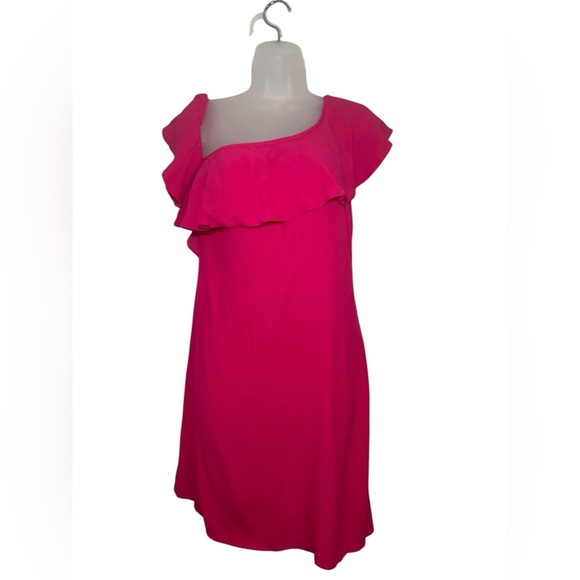 ASTR The Label New NWOT Pink One Shoulder Ruffle Mini Dress Size Large - Picture 6 of 8